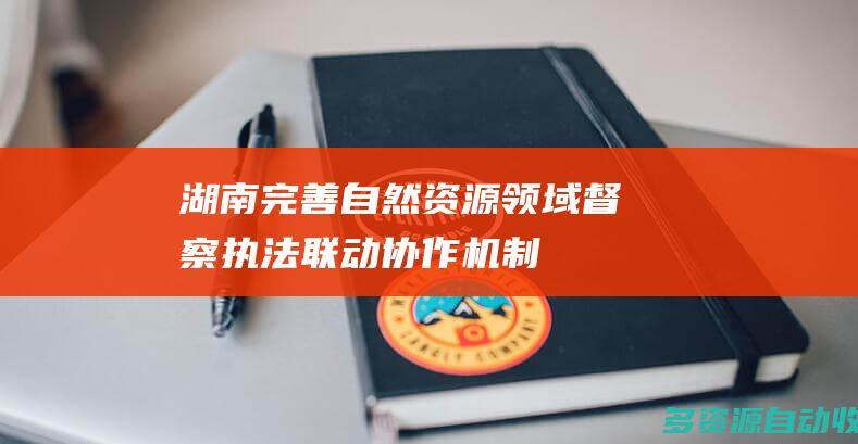 湖南完善自然资源领域督察执法联动协作机制