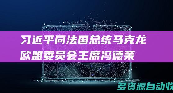 习近平同法国总统马克龙欧盟委员会主席冯德莱