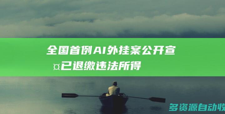 全国首例AI外挂案公开宣判已退缴违法所得