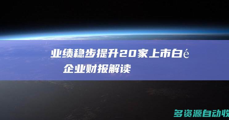 业绩稳步提升20家上市白酒企业财报解读