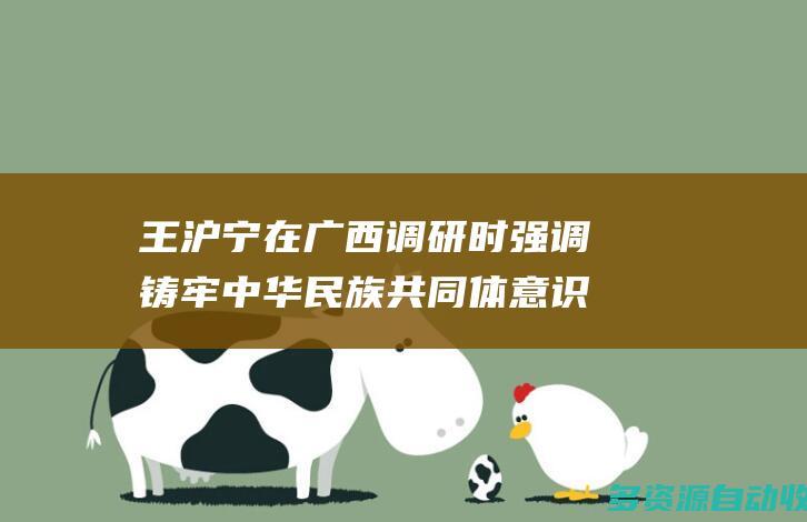 王沪宁在广西调研时强调 铸牢中华民族共同体意识 切实做好新时代党的民族工作
