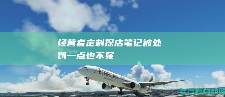 经营者定制探店笔记被处罚一点也不冤