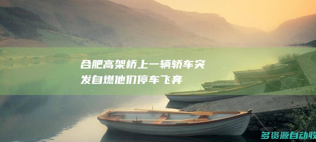 合肥高架桥上一辆轿车突发自燃他们停车飞奔